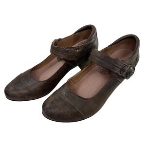 Taos Angel Mary Jane Leather Shoes Brown Women's size 7.5 Comfort Brown‎